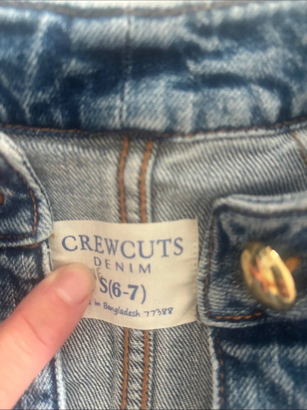 Crewcuts Blue Denim Jacket with Gold Buttons